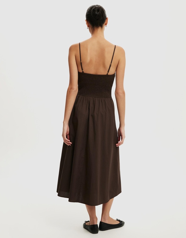 Cotton On - Remy Shirred Bodice Midi Dress