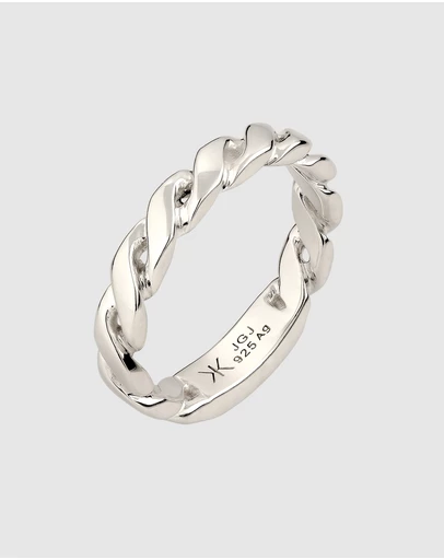 Kuzzoi - ICONIC EXCLUSIVE - Twisted Band Ring in 925 Sterling Silver