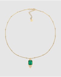 Elli Jewelry - Necklace Choker Ball Chain Quartz Gemstone 925 Silver Gold Plated