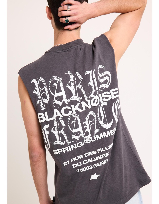 Black Noise White Rain - Rue Des Muscle Tank
