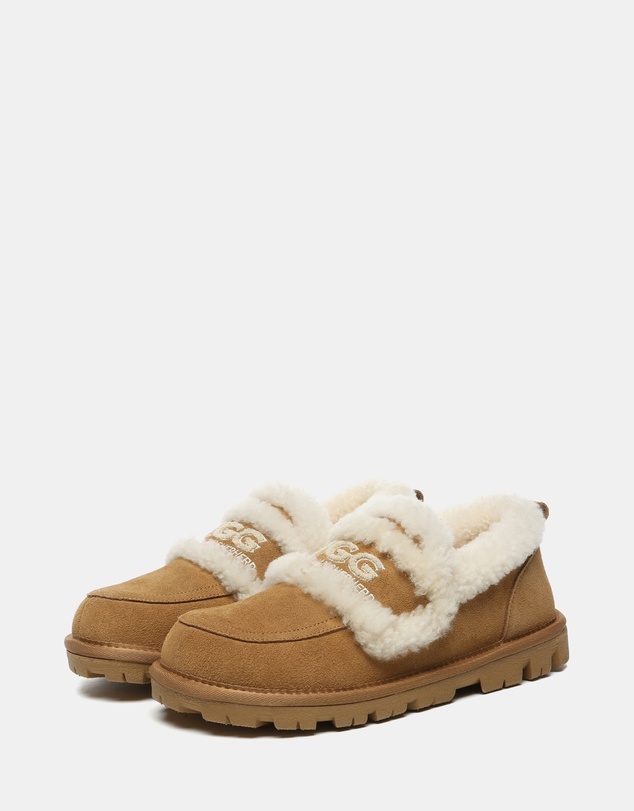 EVERAU - Australian Shepherd Ugg Rilee Loafer Cow Suede Upper House Shoes