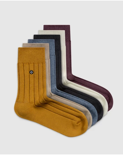 Sockdaily - Acorns 6 Pack Quarter Socks