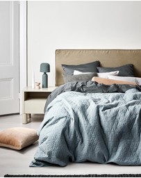 Aura Home - Chambray Quilted European Pillowcase