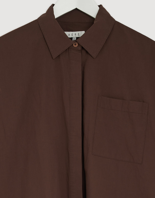 Revibe - Repaired AERE Della Cotton Oversized Shirt - AU 8