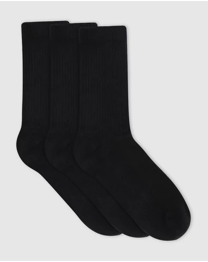 Ambra - Ambra Men's Active High Ankle Sock 3 Pair Pack
