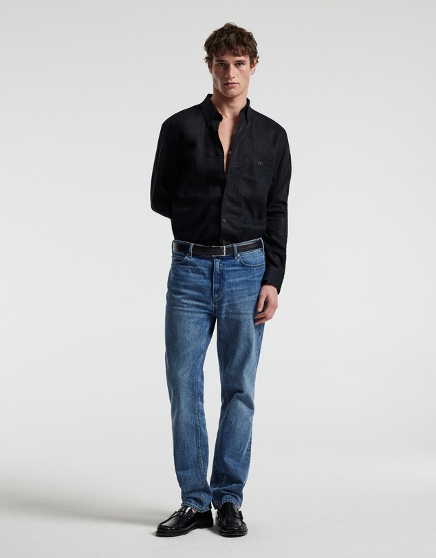 Calibre - Washed Linen Shirt Black