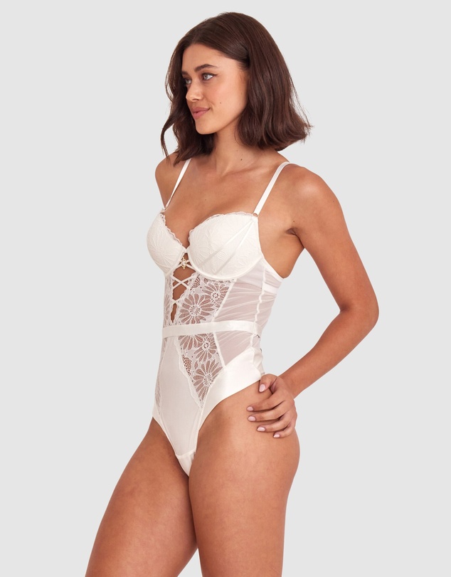 Bras N Things - Floriane Push Up Bodysuit - Ivory