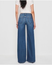 Reformation - Greta Super Stretch Low Rise Wide Leg Jeans