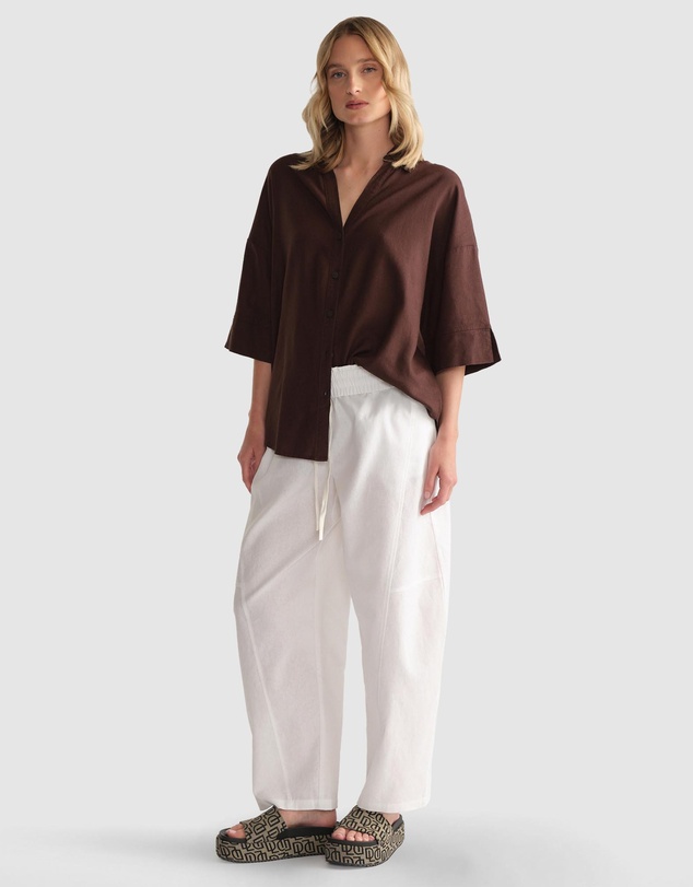 Decjuba - D-Luxe Linen Blend 3/4 Shirt