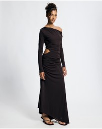 Lover - Ravenna Long Sleeve Asymmetrical Jersey Dress