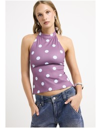 Insight - Clover Check Backless Top