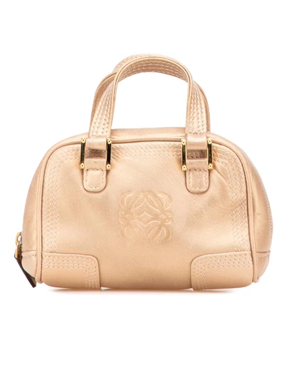 Pre-Loved by Azura Reborn - Pre-Loved loewe Structured Leather Top Handle Handbag Everyday Essential Accessory