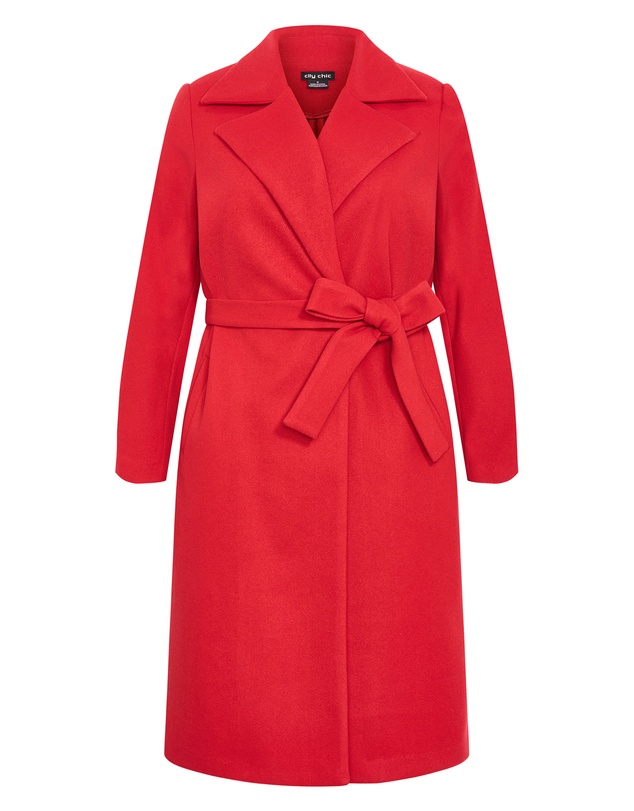 City Chic - Riley Row Belted Coat