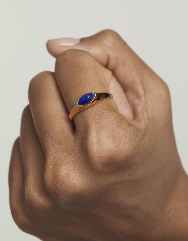 PDPAOLA - Lapis Lazuli Nomad Stamp Ring