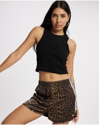 adidas Originals - Originals Leopard Satin Shorts