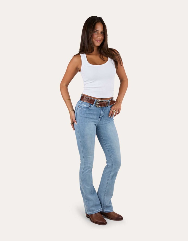 Ringers Western - Penny Rodeo Womens High Rise Bootleg Jean