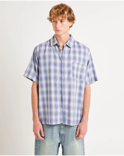 Insight - Dazed Ombre Check Shorts Sleeve Shirt