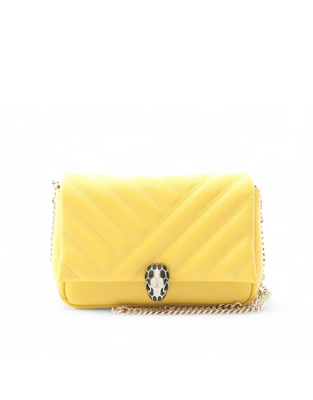 Pre-Loved by Azura Reborn - Pre-Loved Leather Serpenti Cabochon Chain Crossbody