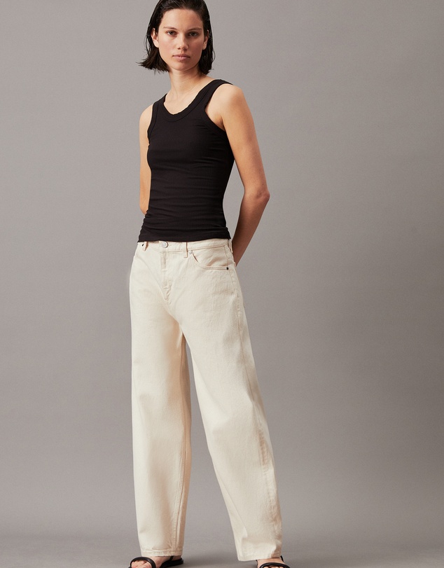 Calvin Klein - High Rise Barrel Leg Jeans