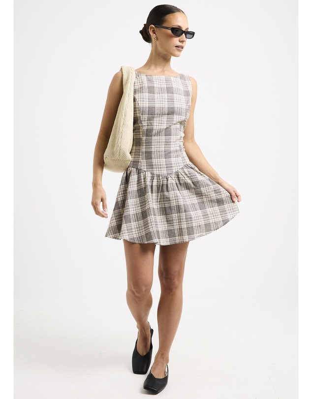Subtitled - Guava Shirred Mini Dress