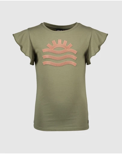 Like FLO - Ruffle Sleeve Jersey Tee - Kids-Teens