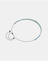 Swarovski - Matrix Necklace, Gradient Of Round Cuts, Multicolored, Ruthenium Plated