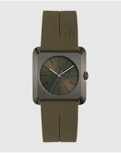 adidas Originals - Retro Pop Four 32mm Green Silicone Strap Watch