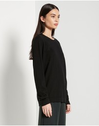 JH Lounge - JHL LS Luxe T (Luxe Cotton Cashmere) Black