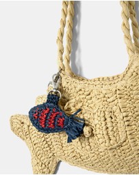 Damson Madder - Raffia Fish Bag Charm