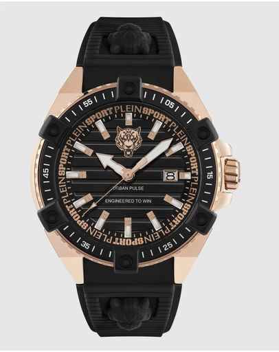 Plein Sport - PLEIN URBAN PULSE 47mm Black dial and Black silicone strap