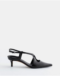 & Other Stories - Criss-Cross Leather Slingback Pumps