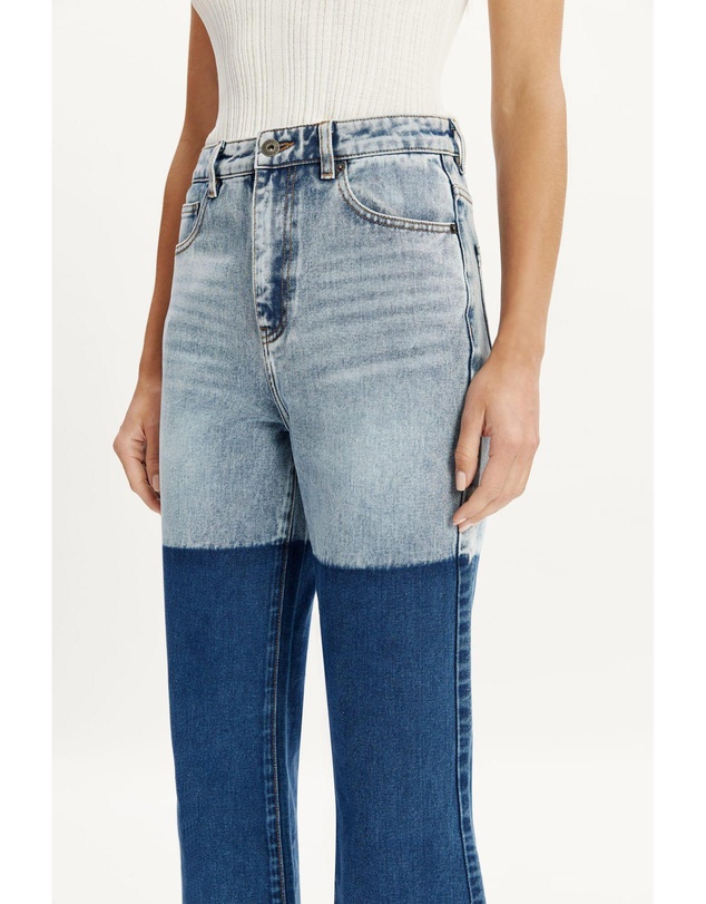 Bardot - Pia Two Toned Flared Jeans