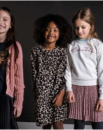 Like FLO - Old Pink Dot Print Pleated Skirt - Kids-Teens