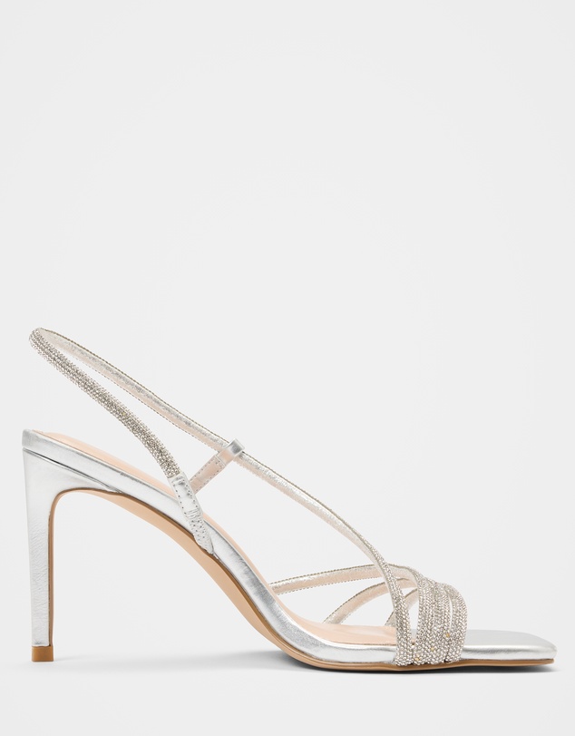 Forever New - Christine Asymmetrical Diamante Strapping Heels