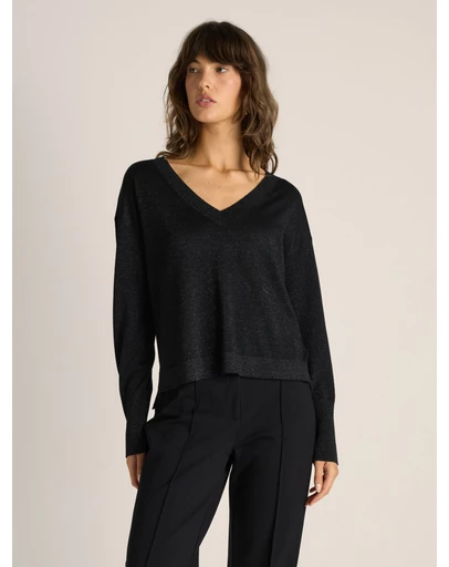 Fate + Becker - Oriane Sparkle V-Neck Knit