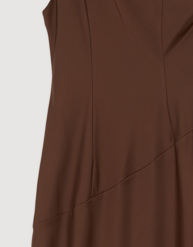 Revibe - Repaired CHANCERY Hallie Satin One Shoulder Drape Maxi Dress - AU 12