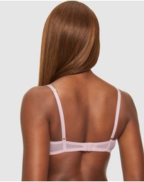 Ann Summers - Sexy Lace Flocked Non-Padded Plunge Bra
