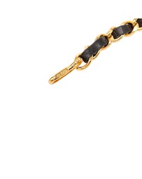 Pre-Loved by Azura Reborn - Pre-Loved Gold Plated Leather Woven Medallion Chain Belt