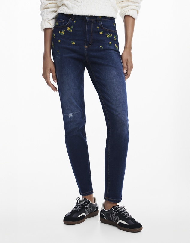 Desigual - Floral denim pants