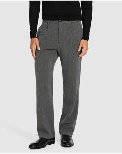 Tarocash - Strand Pinstripe Pleat Pant