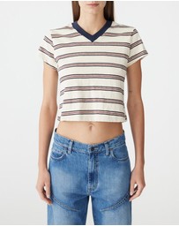 Bassike - Vintage V-Neck Baby T-Shirt