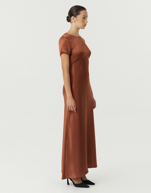 Third Form - Satin Bias Maxi Tee Dress