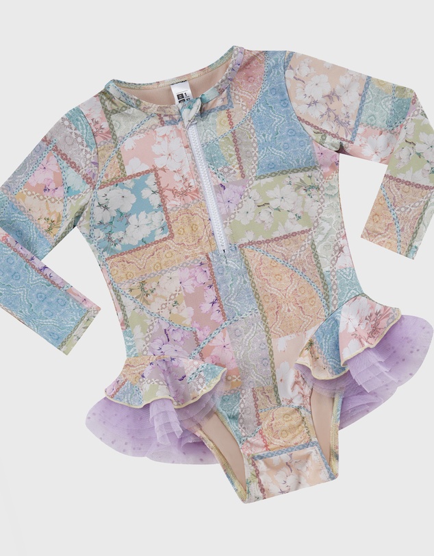 Aqua Blu Kids - Brindle Long Sleeve One Piece - Babies