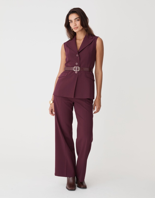 Forcast - Nikki Long Collared Vest
