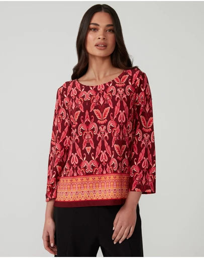 Stella - Pink Cherry Blossom Tunic Top