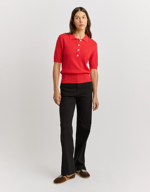 Toorallie - Pointelle Knit Polo