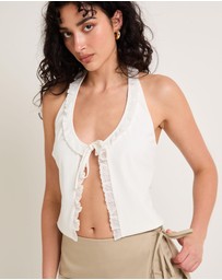 Alice In The Eve - Rome Ruffle Halter Top