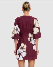 KIVARI - Brodie Tie Front Mini Dress