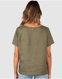 CAMIXA - Teena Linen T-shirt Top