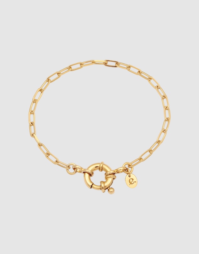 Elli Jewelry - Spring Ring Bracelet in Gold-Plated 925 Silver